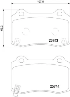 Комплект тормозных колодок, дисковый тормоз HELLA PAGID T2281