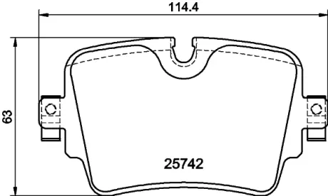 Комплект тормозных колодок, дисковый тормоз HELLA PAGID T2286