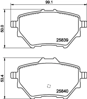 Комплект тормозных колодок, дисковый тормоз HELLA PAGID T2303
