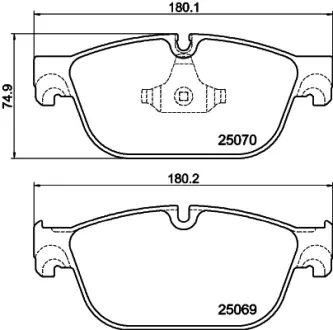 Комплект тормозных колодок, дисковый тормоз HELLA PAGID T2310