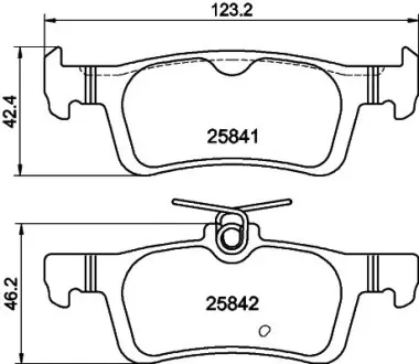 Комплект тормозных колодок, дисковый тормоз HELLA PAGID T2314