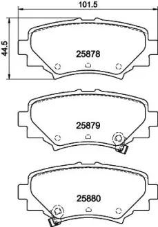 Комплект тормозных колодок, дисковый тормоз HELLA PAGID T2317