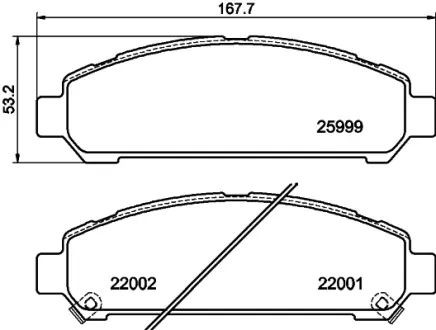 Комплект тормозных колодок, дисковый тормоз HELLA PAGID T2327