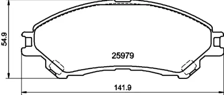 Комплект тормозных колодок, дисковый тормоз HELLA PAGID T2328