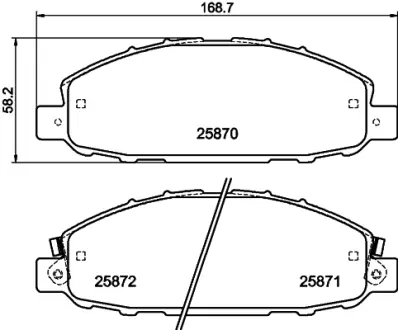 Комплект тормозных колодок, дисковый тормоз HELLA PAGID T2329