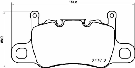 Комплект тормозных колодок, дисковый тормоз HELLA PAGID T2356