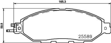 Комплект тормозных колодок, дисковый тормоз HELLA PAGID T2376