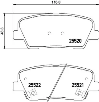 Комплект тормозных колодок, дисковый тормоз HELLA PAGID T2384