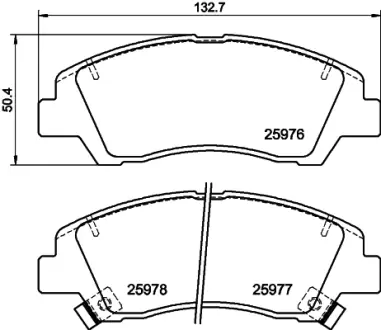 Комплект тормозных колодок, дисковый тормоз HELLA PAGID T2391