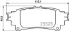 Комплект тормозных колодок, дисковый тормоз HELLA PAGID T2396 (фото 1)