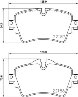Комплект тормозных колодок, дисковый тормоз HELLA PAGID T2410