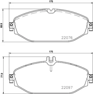 Комплект тормозных колодок, дисковый тормоз HELLA PAGID T2416