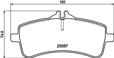 Комплект тормозных колодок, дисковый тормоз HELLA PAGID T2431