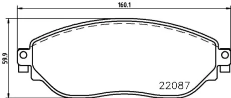 Комплект тормозных колодок, дисковый тормоз HELLA PAGID T2433