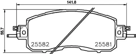 Комплект тормозных колодок, дисковый тормоз HELLA PAGID T2451