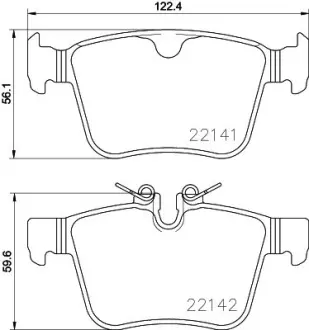 Комплект тормозных колодок, дисковый тормоз HELLA PAGID T2461
