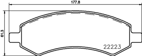 Комплект тормозных колодок, дисковый тормоз HELLA PAGID T2482