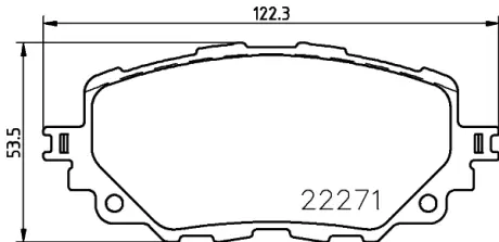 Комплект тормозных колодок, дисковый тормоз HELLA PAGID T2505