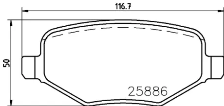 Комплект тормозных колодок, дисковый тормоз HELLA PAGID T2517