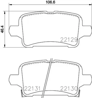 Комплект тормозных колодок, дисковый тормоз HELLA PAGID T2536