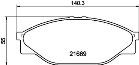 Комплект тормозных колодок, дисковый тормоз HELLA PAGID T3012