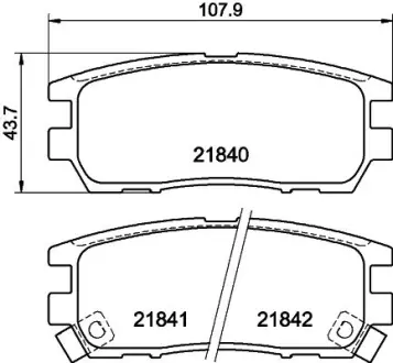 Комплект тормозных колодок, дисковый тормоз HELLA PAGID T3019