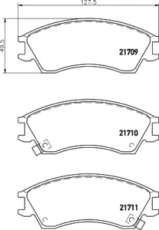 Комплект тормозных колодок, дисковый тормоз HELLA PAGID T3030