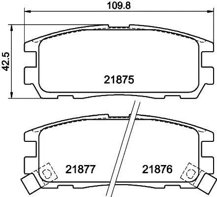 Комплект тормозных колодок, дисковый тормоз HELLA PAGID T3034 (фото 1)