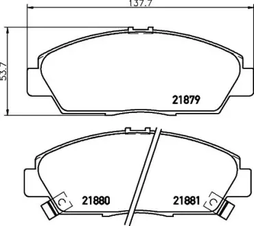Комплект тормозных колодок, дисковый тормоз HELLA PAGID T3035