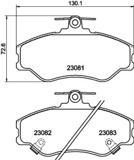 Комплект тормозных колодок, дисковый тормоз HELLA PAGID T3036