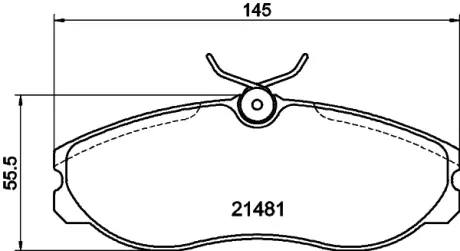 Комплект тормозных колодок, дисковый тормоз HELLA PAGID T3037