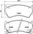 Комплект тормозных колодок, дисковый тормоз HELLA PAGID T3038 (фото 1)