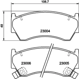 Комплект тормозных колодок, дисковый тормоз HELLA PAGID T3038