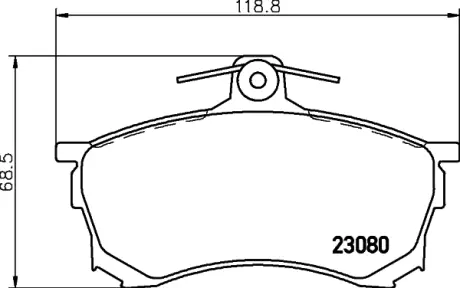 Комплект тормозных колодок, дисковый тормоз HELLA PAGID T3039
