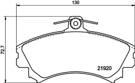 Комплект тормозных колодок, дисковый тормоз HELLA PAGID T3040