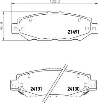 Комплект тормозных колодок, дисковый тормоз HELLA PAGID T3049