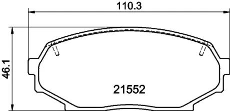 Комплект тормозных колодок, дисковый тормоз HELLA PAGID T3060
