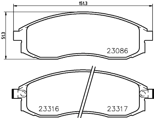 Комплект тормозных колодок, дисковый тормоз HELLA PAGID T3078 (фото 1)