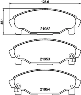 Комплект тормозных колодок, дисковый тормоз HELLA PAGID T3090