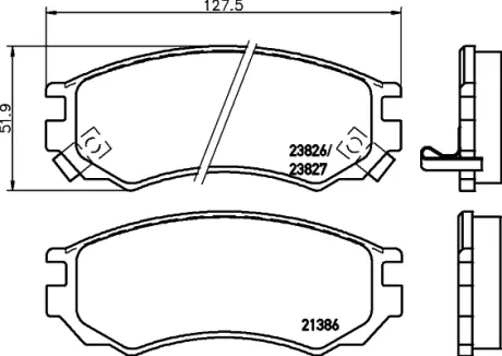 Комплект тормозных колодок, дисковый тормоз HELLA PAGID T3097