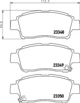 Комплект тормозных колодок, дисковый тормоз HELLA PAGID T3098