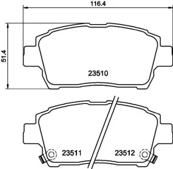 Комплект тормозных колодок, дисковый тормоз HELLA PAGID T3099