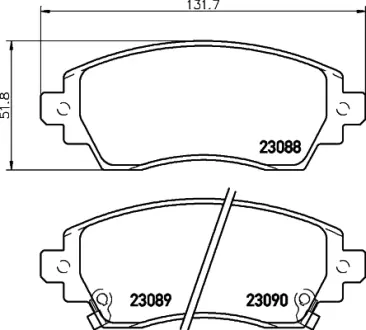 Комплект тормозных колодок, дисковый тормоз HELLA PAGID T3102