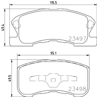 Комплект тормозных колодок, дисковый тормоз HELLA PAGID T3103