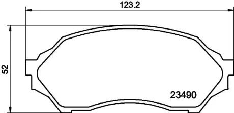 Комплект тормозных колодок, дисковый тормоз HELLA PAGID T3124