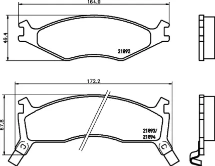 Комплект тормозных колодок, дисковый тормоз HELLA PAGID T3127