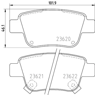 Комплект тормозных колодок, дисковый тормоз HELLA PAGID T3130