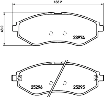 Комплект тормозных колодок, дисковый тормоз HELLA PAGID T3137