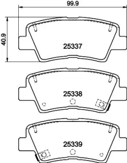 Комплект тормозных колодок, дисковый тормоз HELLA PAGID T3139