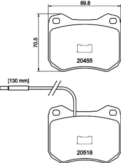 Комплект тормозных колодок, дисковый тормоз HELLA PAGID T4099